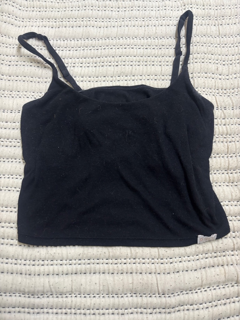 Old Navy Black Ribbed Tank Cami with Thin Straps